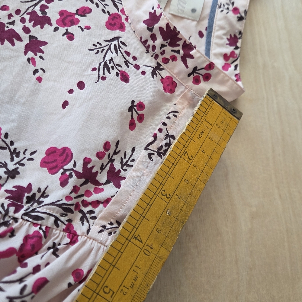 J Crew Classic Collarless Puff Sleeve Shirt Womens 16 Budding Floral Pink - Picture 12 of 16